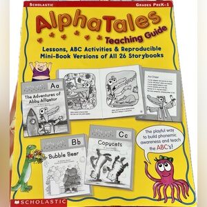 Scholastic Alphabet Books Reproducible Mini Teacher 26 Storybooks Alphatales Vtg